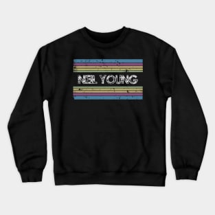 neil young vintage rainbow Crewneck Sweatshirt